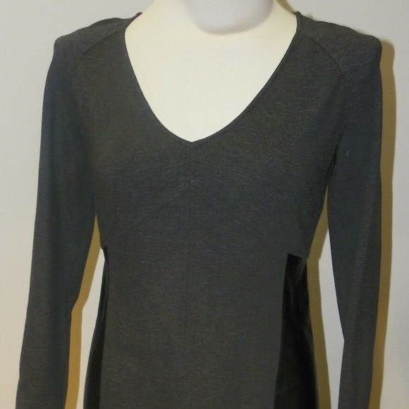 DKNYC Dresses & Skirts - DKNYC Dress Dark Grey w/Black Faux Leather Sides